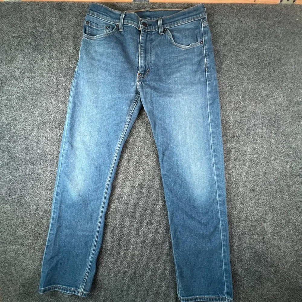 Levi's 505 Flex Stretch Straight Jeans Mens 34x31 Blue Medium Wash Denim‎ Cotton